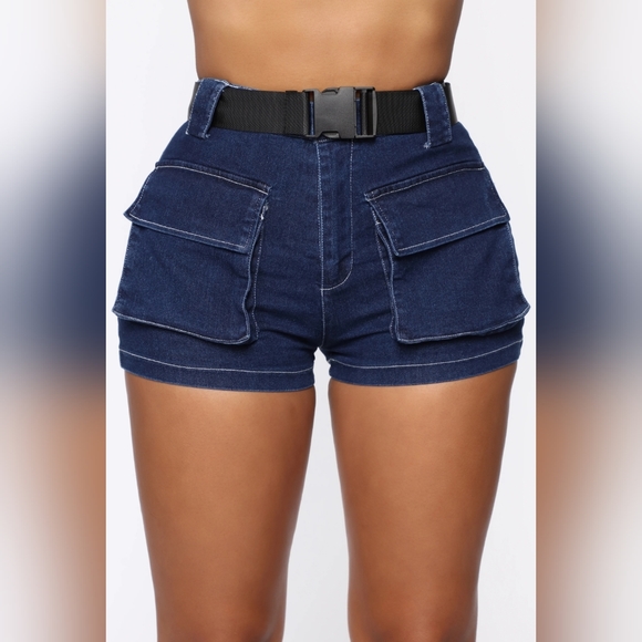 Fashion Nova Locked & Loaded Denim Set - Dark Wash, Size XL - Picture 4 of 8